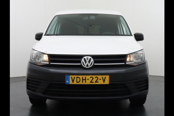 Volkswagen Caddy 2.0TDI EURO 6 Airco Schuifdeur-R Betonplex-Vloer Lat om Lat betimmering Multimedia systeem ESP ASR Elek.ramen Buitenspiegels ele Bluetooth Vervolgbotsing preventie  Brake Assist System Achterruit+Wissers+verwarmd Tussenwand m rooster Achterruitenwisser Euro 6