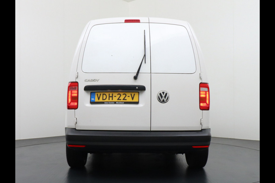 Volkswagen Caddy 2.0TDI EURO 6 Airco Schuifdeur-R Betonplex-Vloer Lat om Lat betimmering Multimedia systeem ESP ASR Elek.ramen Buitenspiegels ele Bluetooth Vervolgbotsing preventie  Brake Assist System Achterruit+Wissers+verwarmd Tussenwand m rooster Achterruitenwisser Euro 6