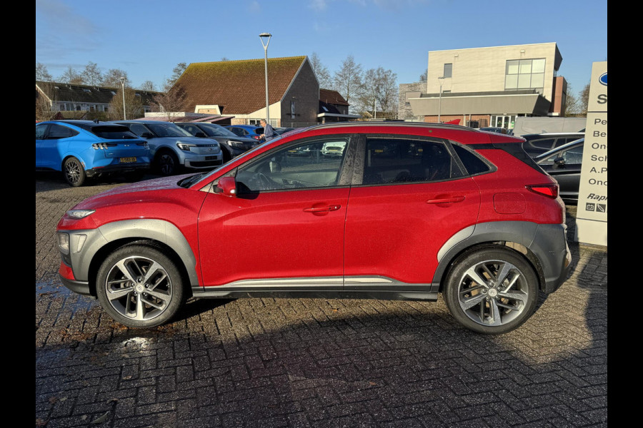 Hyundai Kona 1.0 T-GDI Premium 120pk Trekhaak | Dodehoeksensoren | Volledig Leder | Navigatie | Stoelverwarming | LED Koplampen | Achteruitrijcamera