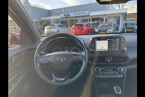 Hyundai Kona 1.0 T-GDI Premium 120pk Trekhaak | Dodehoeksensoren | Volledig Leder | Navigatie | Stoelverwarming | LED Koplampen | Achteruitrijcamera