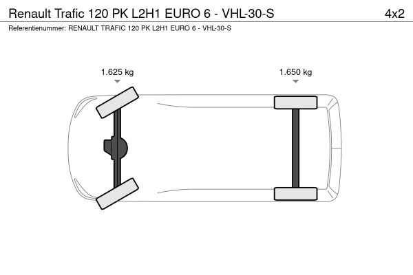 Renault Trafic 120 PK L2H1 EURO 6 - VHL-30-S