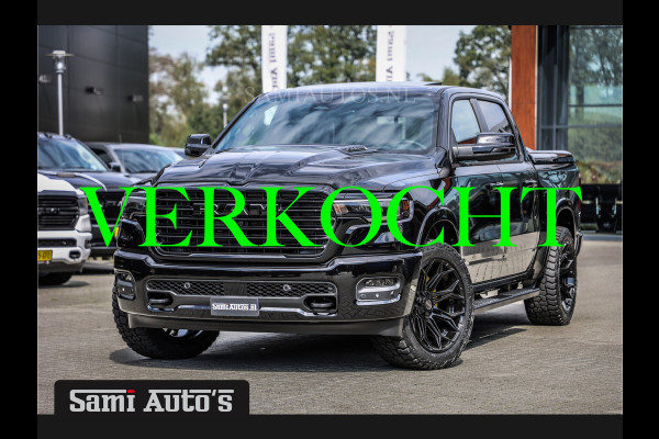 Dodge Ram 2025 NIGHT PREMIUM | BOM VOL + 14.4 INCH SCHERM | LUCHTVERING | HUD | HURRICAN 420PK 636 Nm | PRIJS MET LPG EN COVER EN GARANTIE DUBBELE CABINE | PICK UP | 5 PERSOONS | DC | GRIJSKENTEKEN | VOORRAAD NR 2236 - 8748