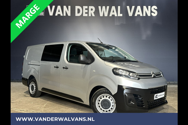 Citroën Jumpy 2.0 BlueHDI **MARGE, GEEN BTW** 123pk L3H1 XL Dubbel cabine Euro6 Airco | Navigatie Cruisecontrol, Apple Carplay, Trekhaak, Parkeersensoren, 5-Zits