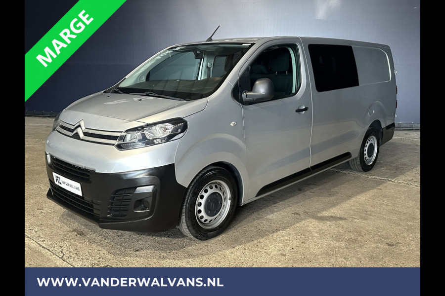 Citroën Jumpy 2.0 BlueHDI **MARGE, GEEN BTW** 123pk L3H1 XL Dubbel cabine Euro6 Airco | Navigatie Cruisecontrol, Apple Carplay, Trekhaak, Parkeersensoren, 5-Zits