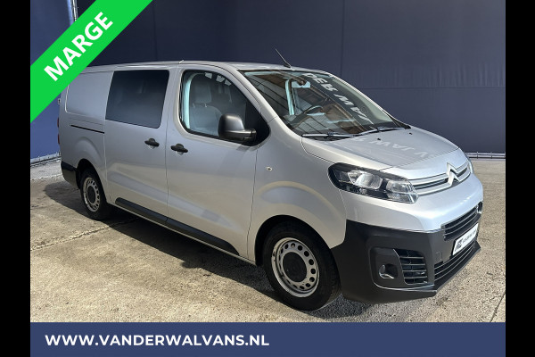 Citroën Jumpy 2.0 BlueHDI **MARGE, GEEN BTW** 123pk L3H1 XL Dubbel cabine Euro6 Airco | Navigatie Cruisecontrol, Apple Carplay, Trekhaak, Parkeersensoren, 5-Zits