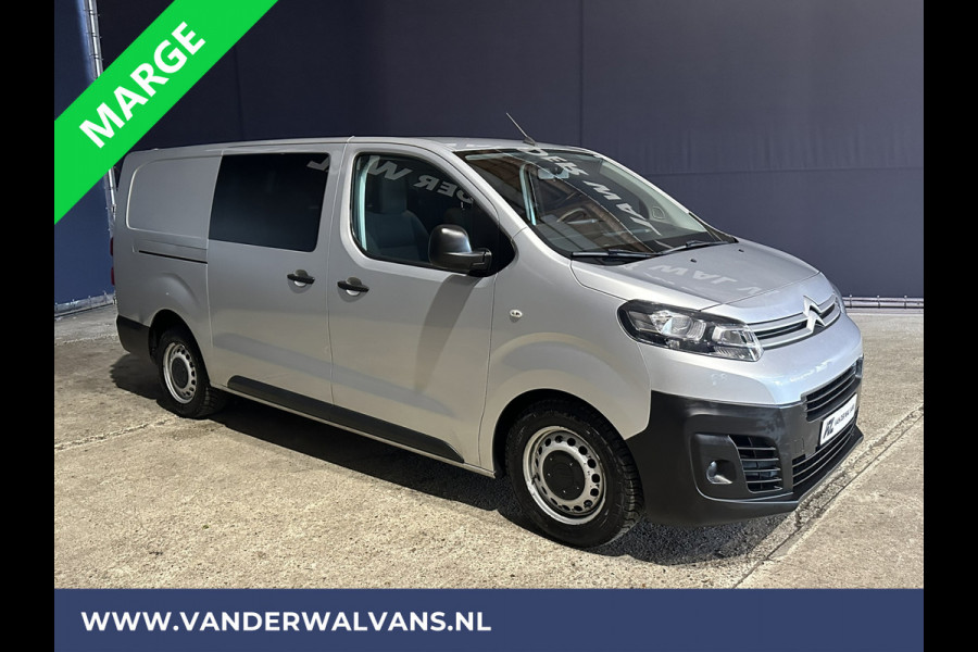 Citroën Jumpy 2.0 BlueHDI **MARGE, GEEN BTW** 123pk L3H1 XL Dubbel cabine Euro6 Airco | Navigatie Cruisecontrol, Apple Carplay, Trekhaak, Parkeersensoren, 5-Zits