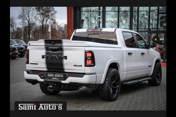 Dodge Ram PREMIUM NIGHT 2025 | BOM VOL + 14.4 INCH SCHERM | LUCHTVERING | HUD | HURRICAN 420PK 636 Nm | PRIJS MET LPG EN COVER EN GARANTIE DUBBELE CABINE | PICK UP | 5 PERSOONS | DC | GRIJSKENTEKEN | PW7 BRIGHT WHITE | VOORRAAD NR 2230 - 8765