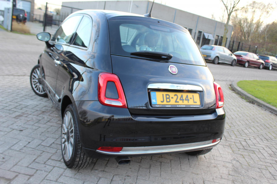 Fiat 500 0.9 TwinAir Turbo Lounge automaat panorama multi media nap clima parkeersensoren cruise elektr dakje