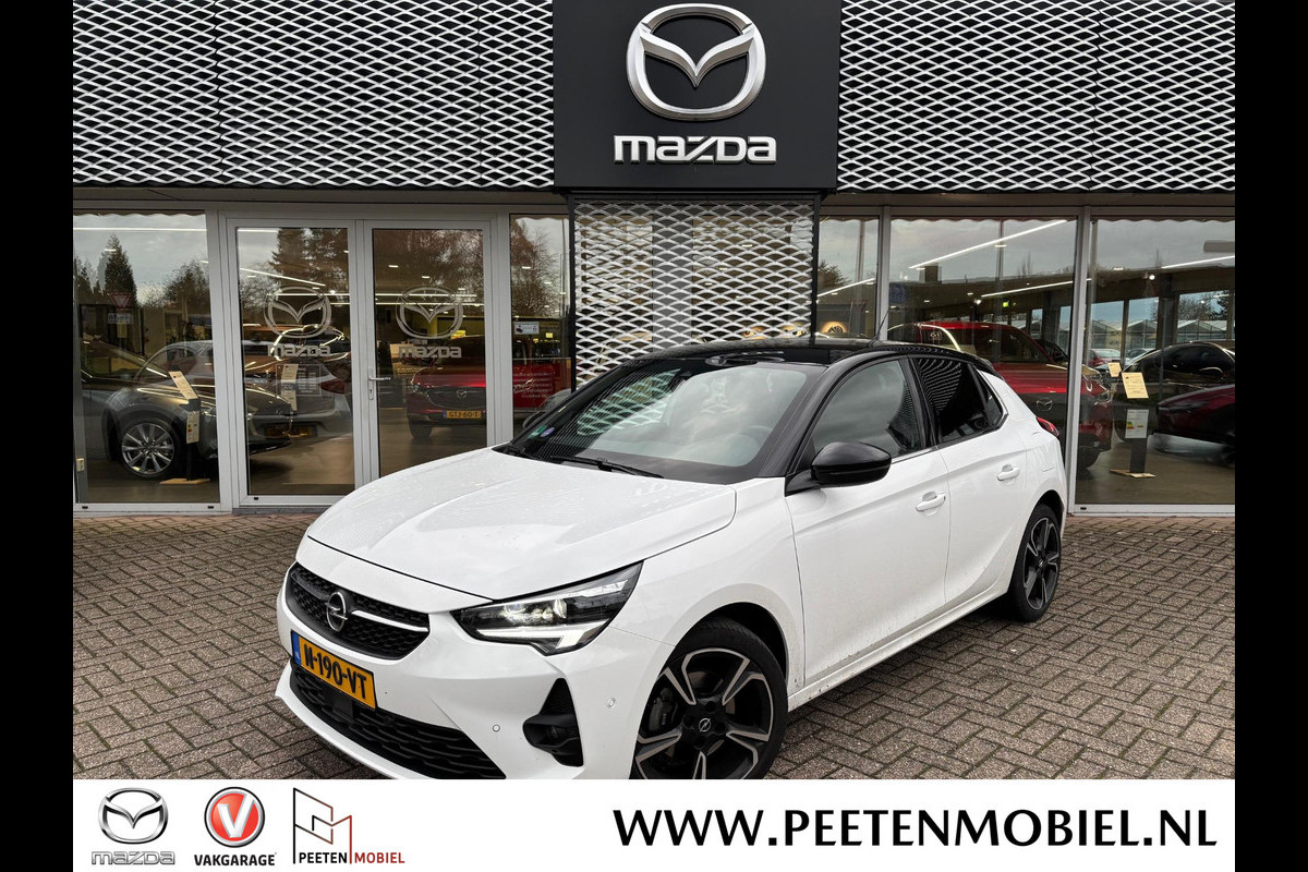 Opel Corsa 1.2 Ultimate | ZWART DAK | HALF LEDER | DAELERONDERHOUDEN | PARKEERSENSOREN VOOR+ACHTER | CAMERA |