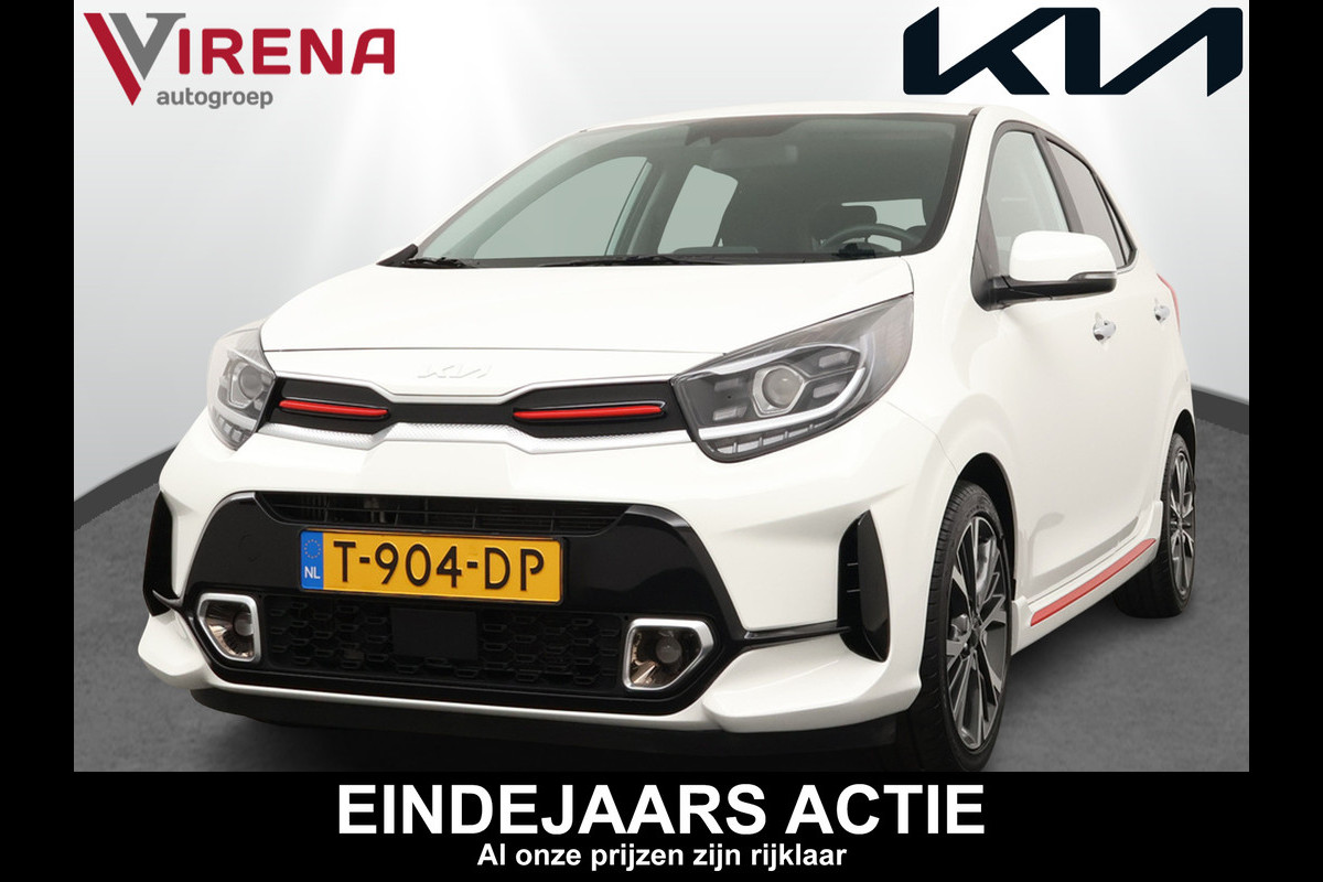 Kia Picanto 1.0 T-GDi GT-Line 5p 100PK - Cruise Control - Leder - Climate Control - Navigatie - Apple/Android Carplay - Fabrieksgarantie Tot 2030