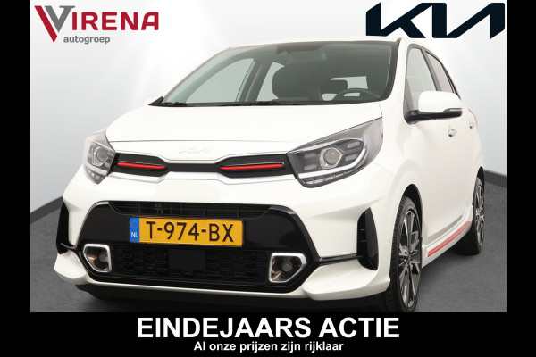 Kia Picanto 1.0 T-GDi GT-Line 5p - Cruise Control - Leder - Climate Control - Navigatie - Apple/Android Carplay - Fabrieksgarantie tot 19-05-2030