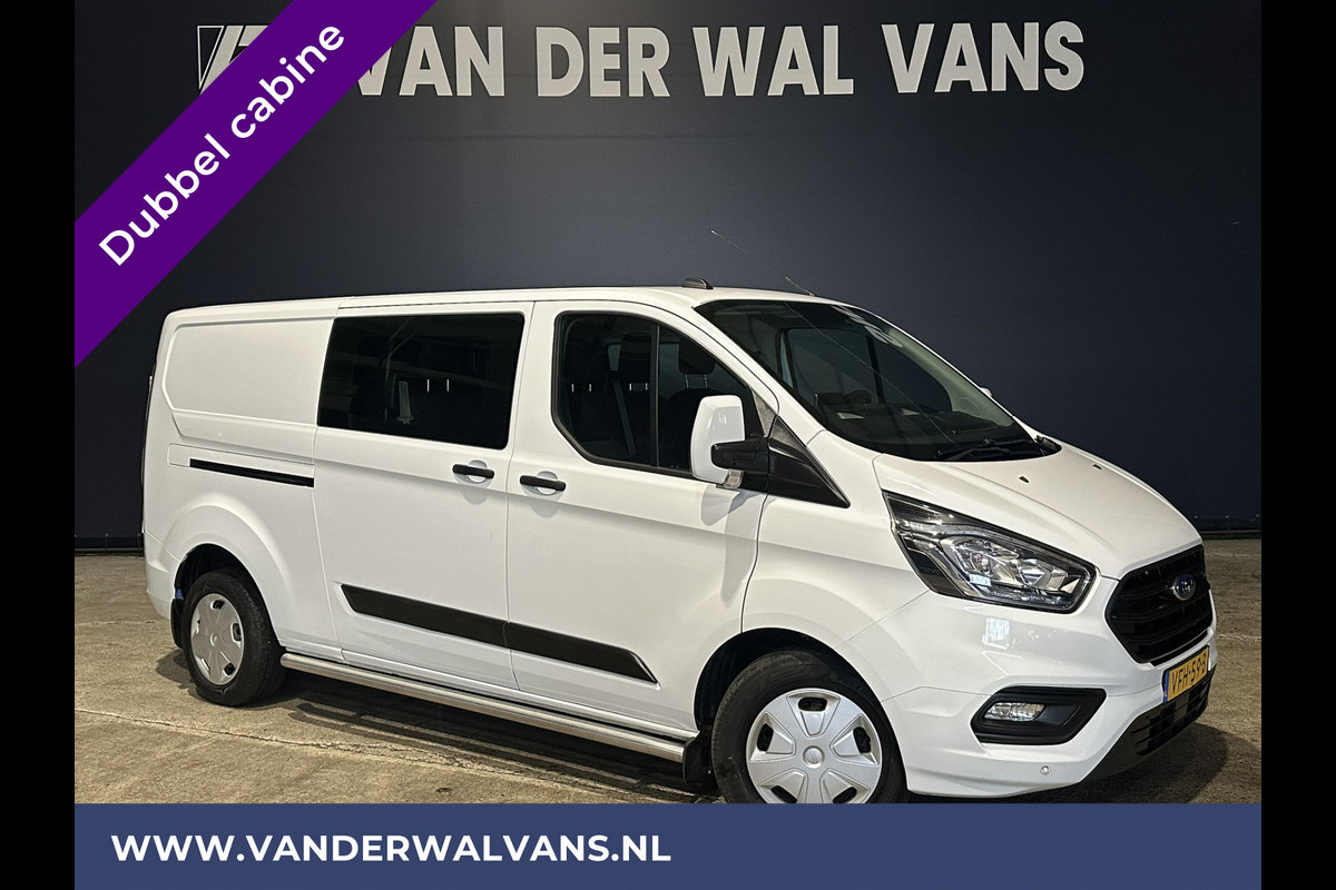 Ford Transit Custom 2.0 TDCI 130pk **BPM VRIJ voor de Ondernemer** L2H1 Dubbele cabine Euro6 Airco | 6-Zits | Navigatie | LED Cruisecontrol, Parkeersensoren, Sidebars, Stoelverwarming