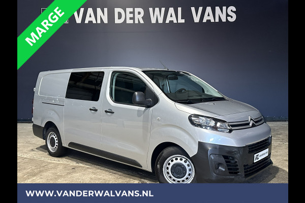 Citroën Jumpy 2.0 BlueHDI **MARGE, GEEN BTW** 123pk L3H1 XL Dubbel cabine Euro6 Airco | Navigatie Cruisecontrol, Apple Carplay, Trekhaak, Parkeersensoren, 5-Zits