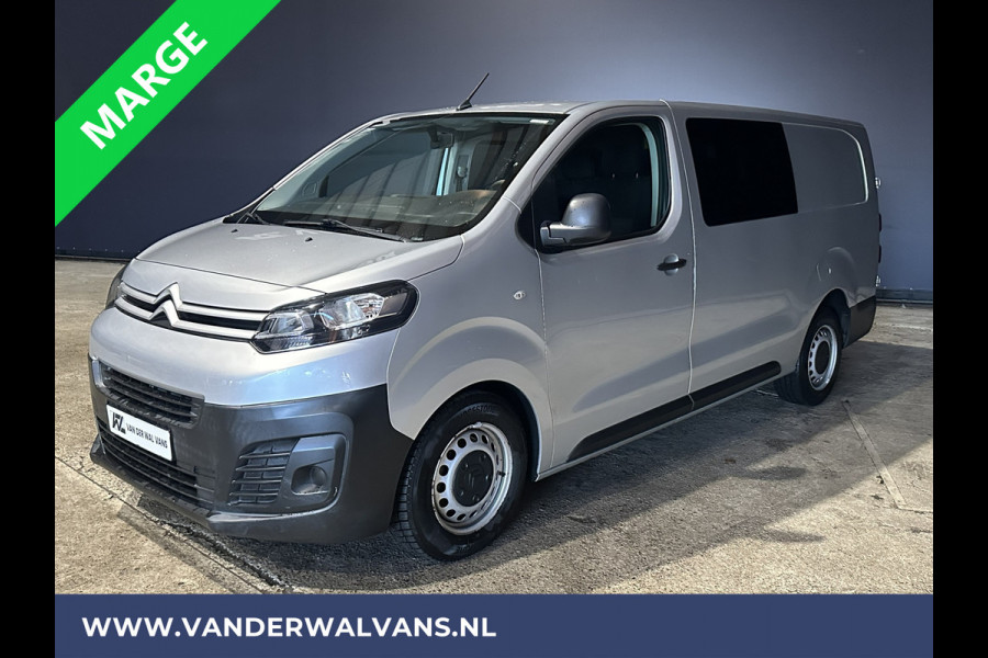 Citroën Jumpy 2.0 BlueHDI **MARGE, GEEN BTW** 123pk L3H1 XL Dubbel cabine Euro6 Airco | Navigatie Cruisecontrol, Apple Carplay, Trekhaak, Parkeersensoren, 5-Zits