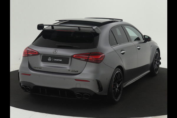 Mercedes-Benz A-Klasse AMG 45 S 4MATIC+ | Night Pack II | Aerodynamica Pack | Premium Plus Pack | Rijassistentiepakket Plus | AMG Performance sportstoelen | Burmester surround sound system | Amg track pace | Extra USB-poorten |