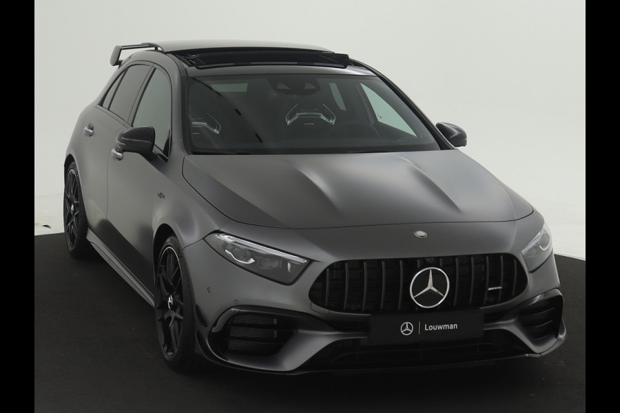 Mercedes-Benz A-Klasse AMG 45 S 4MATIC+ | Night Pack II | Aerodynamica Pack | Premium Plus Pack | Rijassistentiepakket Plus | AMG Performance sportstoelen | Burmester surround sound system | Amg track pace | Extra USB-poorten |