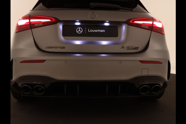 Mercedes-Benz A-Klasse AMG 45 S 4MATIC+ | Night Pack II | Aerodynamica Pack | Premium Plus Pack | Rijassistentiepakket Plus | AMG Performance sportstoelen | Burmester surround sound system | Amg track pace | Extra USB-poorten |