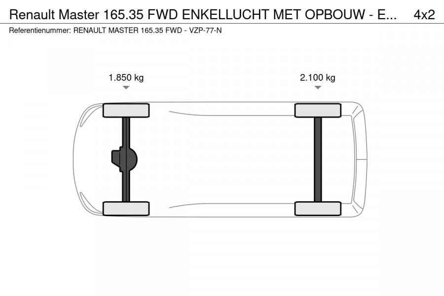 Renault Master 165.35 FWD ENKELLUCHT MET OPBOUW - EURO 6 - VZP-77-N