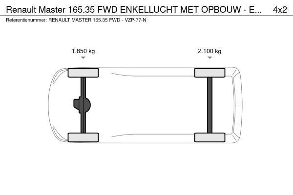 Renault Master 165.35 FWD ENKELLUCHT MET OPBOUW - EURO 6 - VZP-77-N