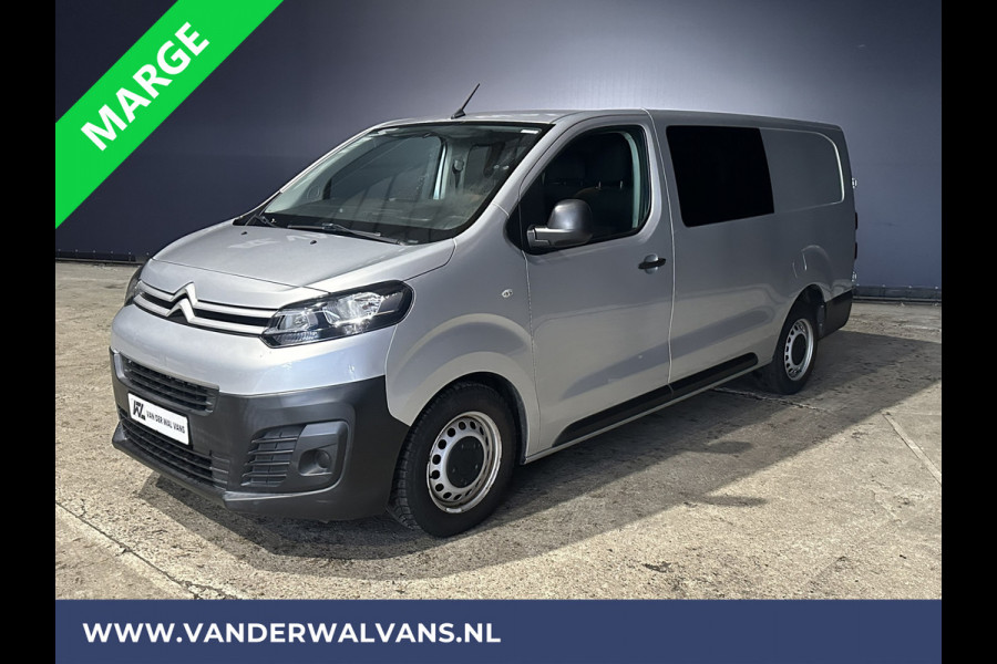 Citroën Jumpy 2.0 BlueHDI **MARGE, GEEN BTW** 123pk L3H1 XL Dubbel cabine Euro6 Airco | Navigatie cruisecontrol, 2500kg trekhaak, parkeersensoren, apple carplay