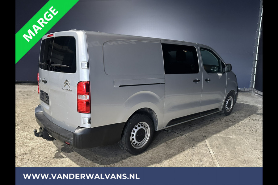 Citroën Jumpy 2.0 BlueHDI **MARGE, GEEN BTW** 123pk L3H1 XL Dubbel cabine Euro6 Airco | Navigatie cruisecontrol, 2500kg trekhaak, parkeersensoren, apple carplay