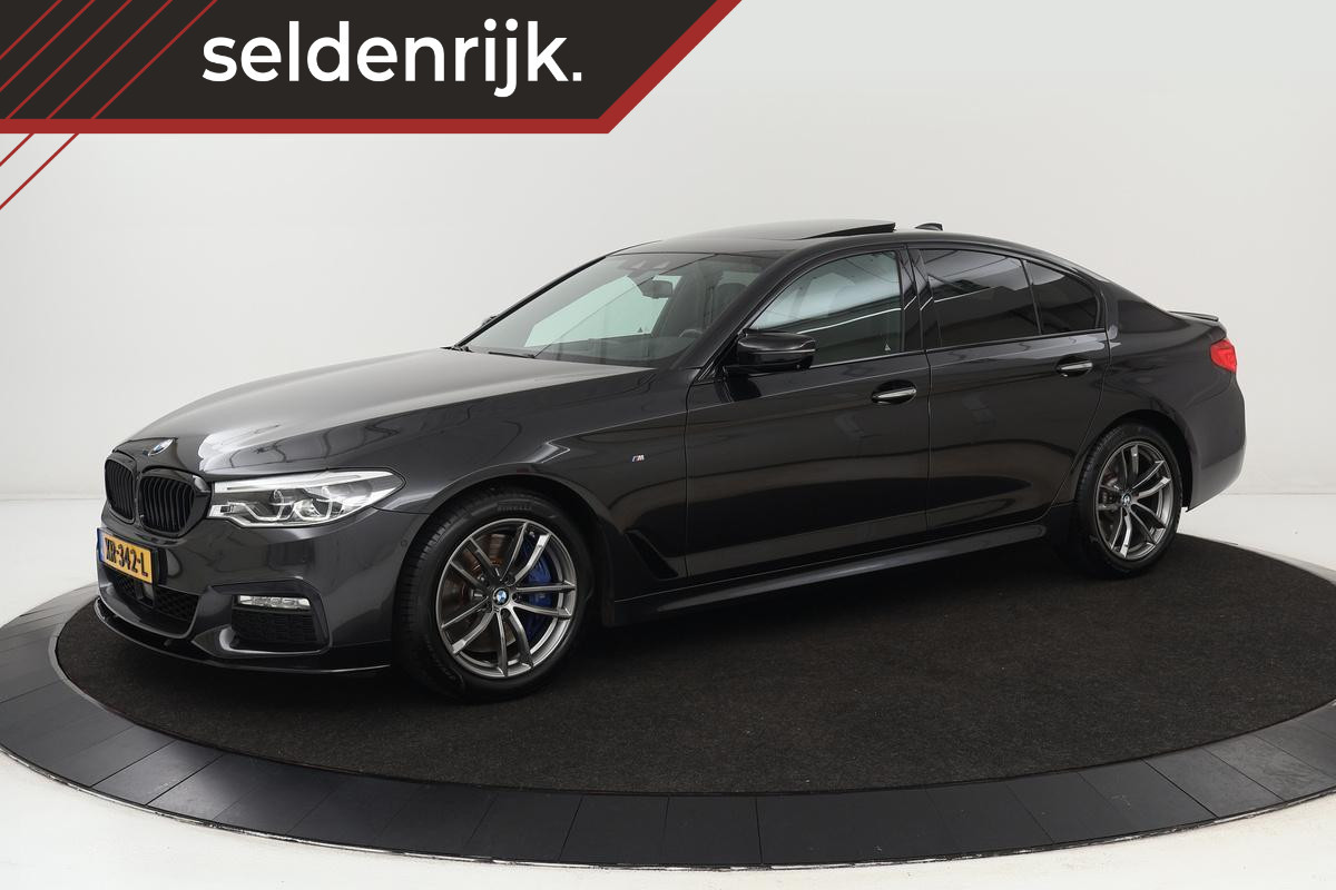 BMW 5 Serie 540i M-Sport | Schuifdak | Head-Up | Adaptive cruise | Stoel & stuurverwarming | 360 camera | Leder | Carplay | Navigatie | Full LED | Memory