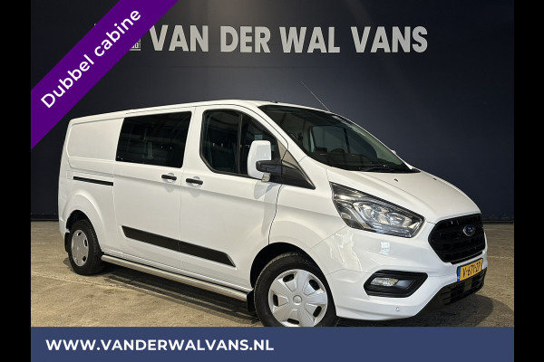 Ford Transit Custom 2.0 TDCI 130pk **BPM VRIJ voor de Ondernemer** L2H1 Dubbele cabine Euro6 Airco | 6-Zits | Navigatie | 2800kg Trekhaak Camera, LED, Cruisecontrol, Parkeersensoren, Stoelverwarming, Sidebars