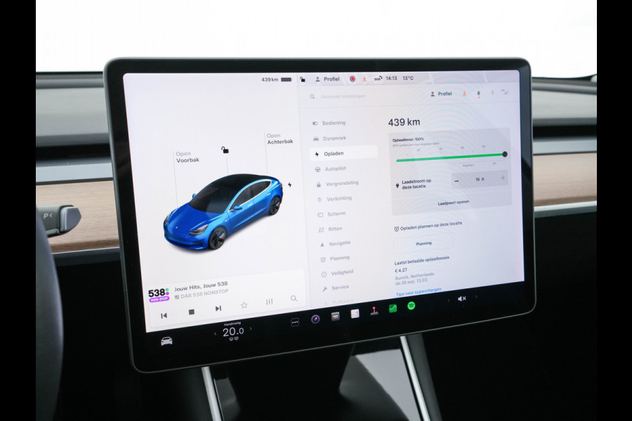 Tesla Model 3 Long Range AWD 75 kWh [ 3-Fase ] (INCL-BTW) Aut. *PANO | AUTO-PILOT | NAPPA-LEATHER | KEYLESS | FULL-LED | MEMORY-PACK | SURROUND-VIEW | DAB | APP-CONNECT | DIGI-COCKPIT | LANE-ASSIST | COMFORT-SEATS | 18"A