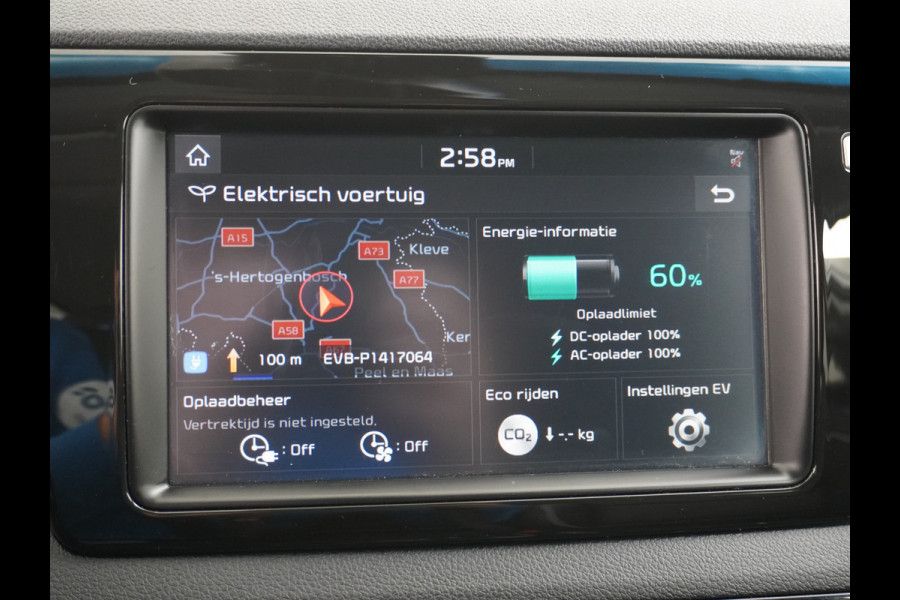 Kia e-Niro 64kWh Leder AppleCarplay/Android Auto Adaptive Cruise Control Camera Soundsystem JBL® LED koplampen 3D-Navi LMV 17" ECC Lane Ass Bluetooth Regen-Lichtsensor Connected-Services DAB Dode-HoekSensor Multi-Media Privacy Glas 1e Eigenaar ruim 45.000 nieuw ! Orig.NL se auto