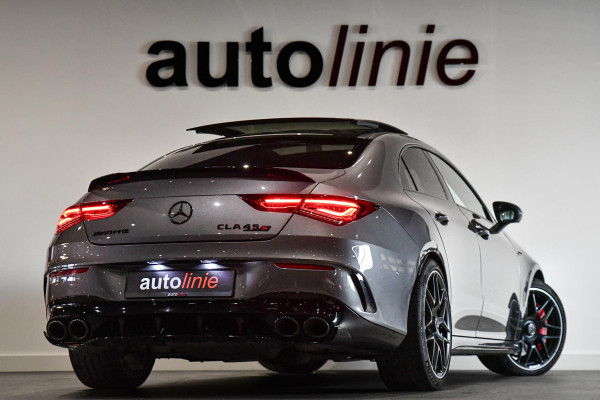 Mercedes-Benz CLA-Klasse AMG 45 S 4MATIC+ Aero, Pano, Schaal, Perf stuur, 360, Memory, Burm, Keyless, Dodeh, CarPlay!