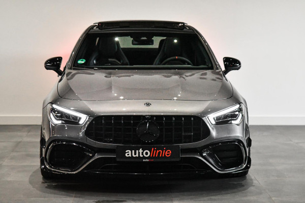 Mercedes-Benz CLA-Klasse AMG 45 S 4MATIC+ Aero, Pano, Schaal, Perf stuur, 360, Memory, Burm, Keyless, Dodeh, CarPlay!