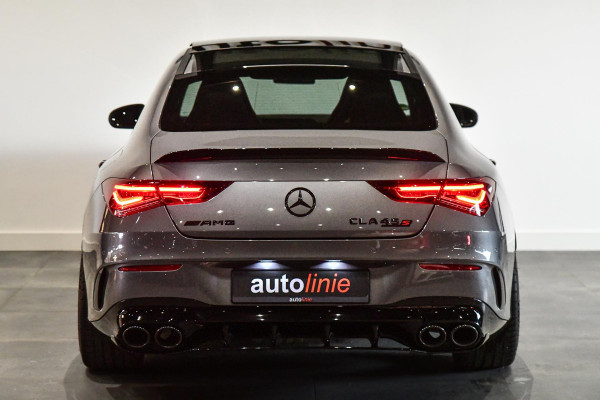 Mercedes-Benz CLA-Klasse AMG 45 S 4MATIC+ Aero, Pano, Schaal, Perf stuur, 360, Memory, Burm, Keyless, Dodeh, CarPlay!