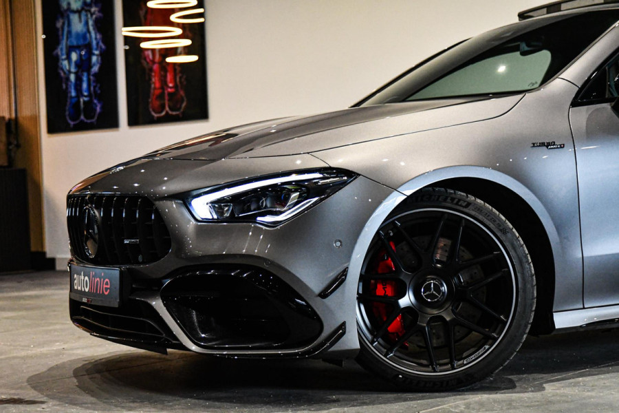 Mercedes-Benz CLA-Klasse AMG 45 S 4MATIC+ Aero, Pano, Schaal, Perf stuur, 360, Memory, Burm, Keyless, Dodeh, CarPlay!