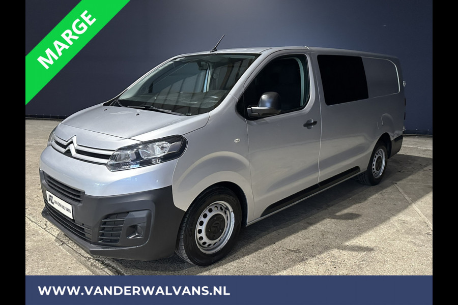 Citroën Jumpy 2.0 BlueHDI **MARGE, GEEN BTW** 123pk L3H1 XL Dubbel cabine Euro6 Airco | Navigatie Cruisecontrol, Apple Carplay, Trekhaak, Parkeersensoren, 5-Zits