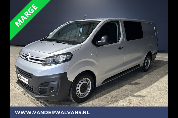 Citroën Jumpy 2.0 BlueHDI **MARGE, GEEN BTW** 123pk L3H1 XL Dubbel cabine Euro6 Airco | Navigatie Cruisecontrol, Apple Carplay, Trekhaak, Parkeersensoren, 5-Zits