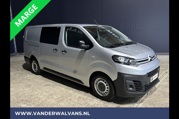 Citroën Jumpy 2.0 BlueHDI **MARGE, GEEN BTW** 123pk L3H1 XL Dubbel cabine Euro6 Airco | Navigatie Cruisecontrol, Apple Carplay, Trekhaak, Parkeersensoren, 5-Zits