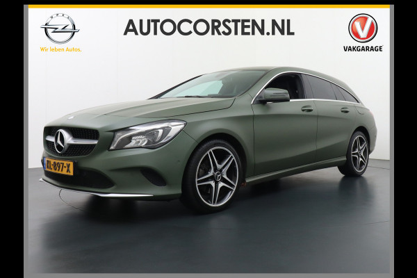 Mercedes-Benz CLA-Klasse Shooting Brake 180 18"Lmv AMG Sportstoelen Navi High-performance-LED Pdc Cruise Night Pakket Urban Pakket Control Ambition Zitcomfortpakket Parkeerpilot Led Bluetooth Camtronic Privacy Glas Garmin® MAP PILOT Voorzien van een Groen-grijze-wrap