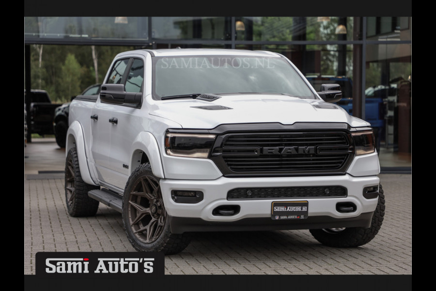 Dodge Ram 1500 ALL-IN PRIJS | HULK PACK | 5.7 V8 HEMI 4x4 | LARAMIE NIGHT EDITION | PRIJS MET LPG EN GARANTIE EN DIKKE WIELEN EN WIDEBODY | DUBBELE CABINE | 5 PERSOONS | VOORRAAD NR 2015 - 4725 | DIRECT BESCHIKBAAR |