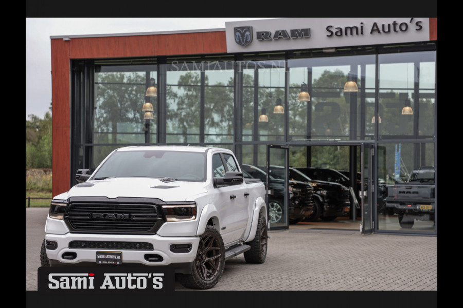 Dodge Ram 1500 ALL-IN PRIJS | HULK PACK | 5.7 V8 HEMI 4x4 | LARAMIE NIGHT EDITION | PRIJS MET LPG EN GARANTIE EN DIKKE WIELEN EN WIDEBODY | DUBBELE CABINE | 5 PERSOONS | VOORRAAD NR 2015 - 4725 | DIRECT BESCHIKBAAR |