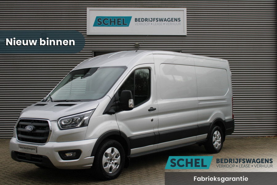 Ford Transit 350 2.0 TDCI L3H2 Limited 165pk - Adaptive Cruise - Luchtvering - Blind Spot - 360 camera - Navigatie - Stoelverwarming - Trekha