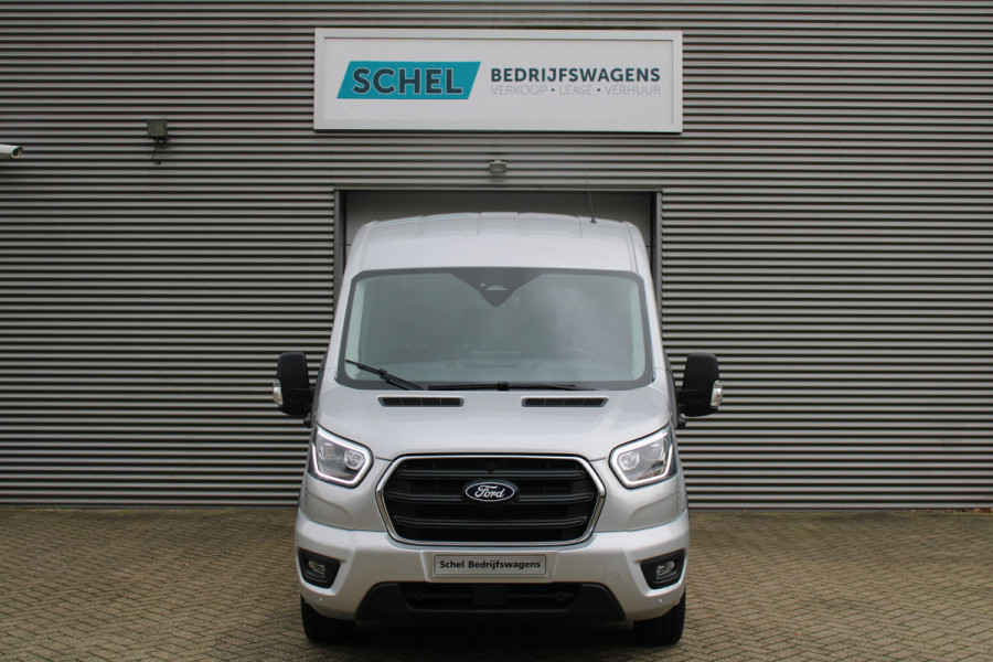 Ford Transit 350 2.0 TDCI L3H2 Limited 165pk - Adaptive Cruise - Luchtvering - Blind Spot - 360 camera - Navigatie - Stoelverwarming - Trekha