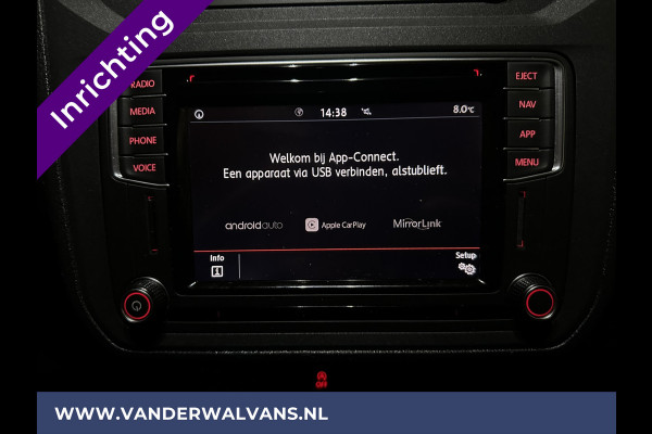 Volkswagen Caddy 2.0 TDI 102pk L2H1 Maxi inrichting Euro6 Airco | Navigatie | Apple Carplay | Android Auto | 1500kg Trekhaak Cruisecontrol, Zijdeur