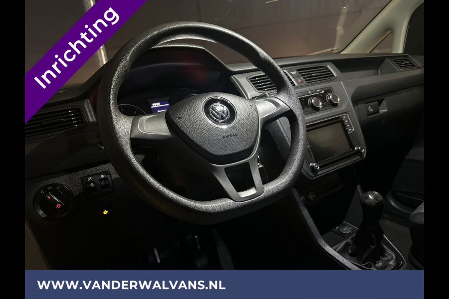 Volkswagen Caddy 2.0 TDI 102pk L2H1 Maxi inrichting Euro6 Airco | Navigatie | Apple Carplay | Android Auto | 1500kg Trekhaak Cruisecontrol, Zijdeur