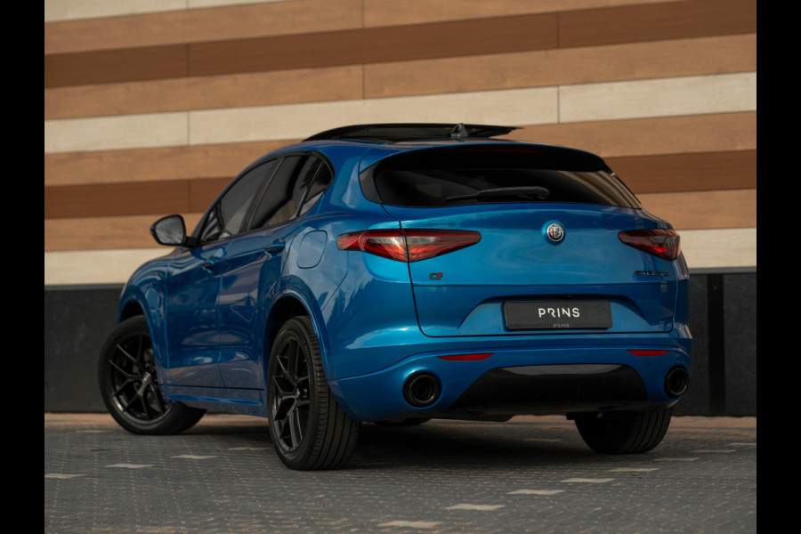 Alfa Romeo Stelvio 2.0T 280pk AWD Veloce | MY21 | Pano-dak | Adapt. cruise | Carplay | 20 inch | Blu Misano | Camera