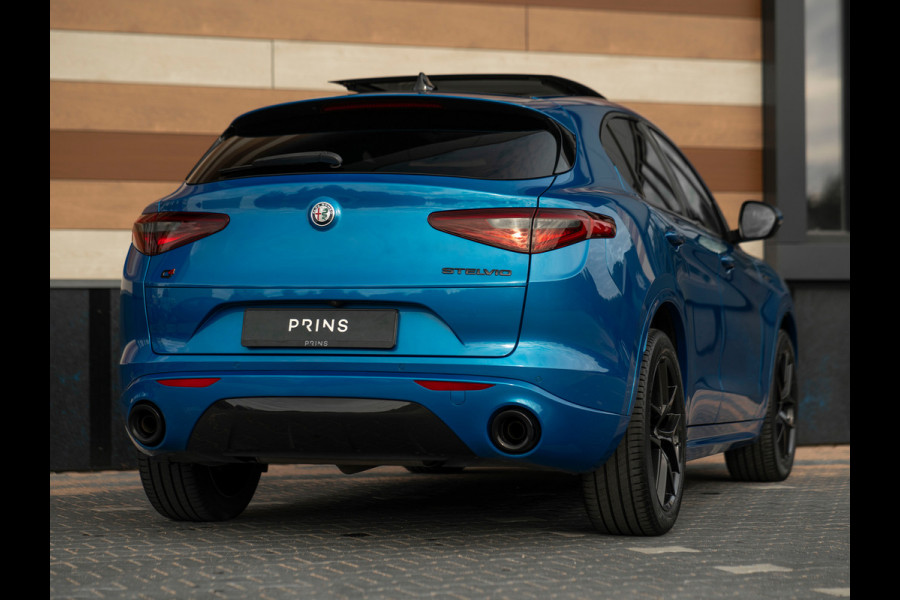 Alfa Romeo Stelvio 2.0T 280pk AWD Veloce | MY21 | Pano-dak | Adapt. cruise | Carplay | 20 inch | Blu Misano | Camera