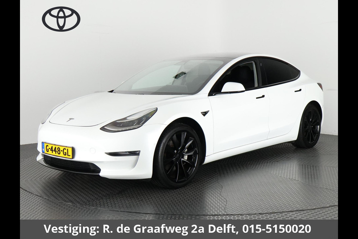 Tesla Model 3 Sport Long Range AWD 75 kWh 352 PK | 400 km. actieradius | Navigatie | Panoramadak | Leder | Camera |