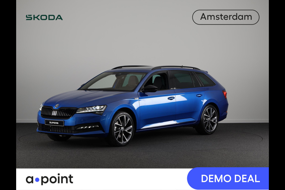 Škoda Superb Combi Sportline Business Edition 1.5 TSI 150 pk DSG | Panoramadak | Navigatiepakket | Adaptive Cruise Control | Dode hoek sensoren