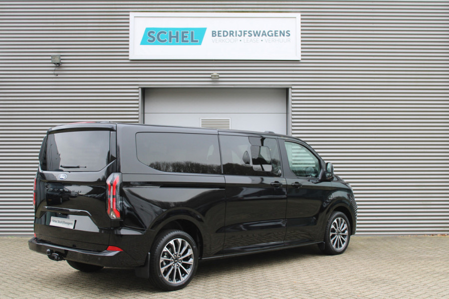 Ford Transit Custom 320 2.0 TDCI L2H1 Tourneo Titanium X DC 170pk - Adaptive Cruise - LED - Blind Spot - Leder - Navigatie - 360 Camera - Trekhaak -