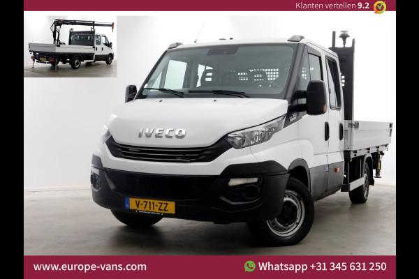 Iveco Daily 35S18 3.0 180pk HiMatic Automaat D.C. Open Laadbak + HIAB Kraan 06-2019