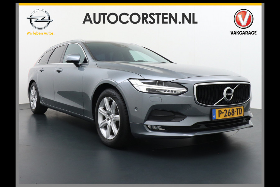 Volvo V90 2.0D Leder + Elek. + Verw. Navi Ecc PDC Bluetooth Trekhaak Road Sign Rec. Lane Assist Speed Sign Ass. Cruise Control Cornering L Zeer Compleet! 1800kg trekvermogen